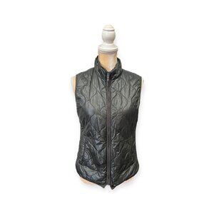 J Crew Quilted Layering Vest Size S Small Dark Gray Puffer